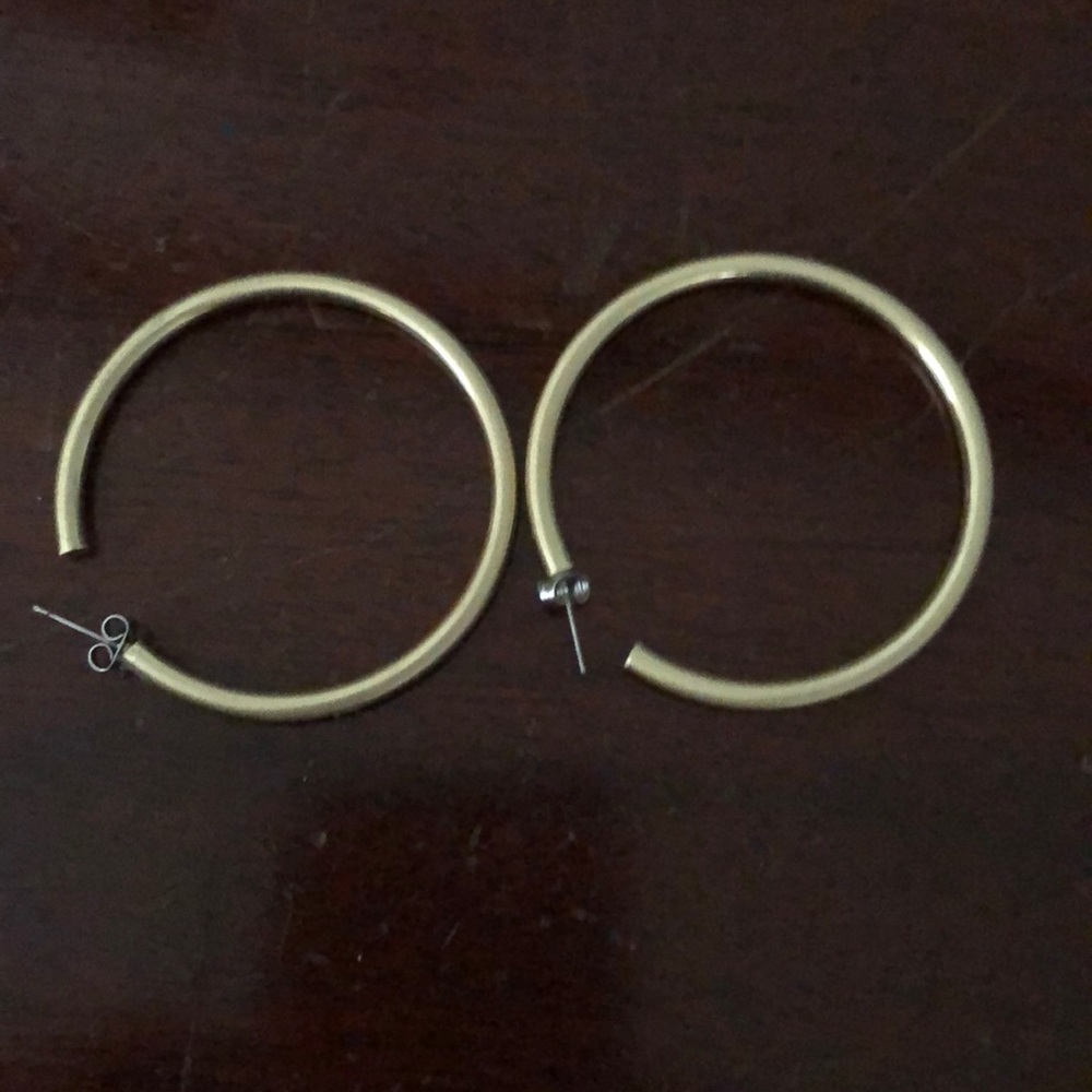 Gold hoop earrings